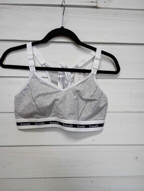 Bravado Grey Cotton Nursing Bralette